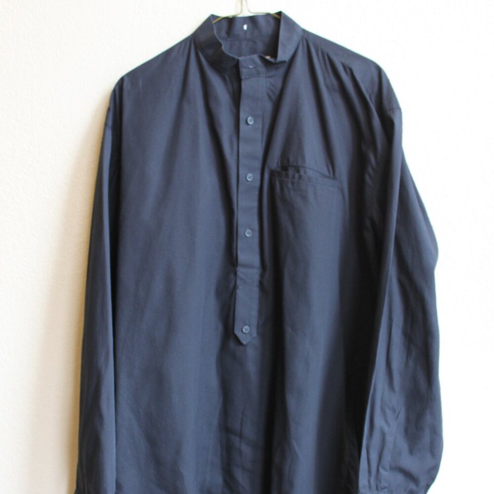 New Classic Western Styles Mens XL Collarless 100% Cotton 1800's Style Shirt